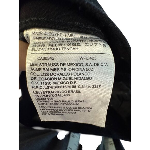 Levis 505 Straight Leg Mens Black Denim Jeans - Picture 4 of 7